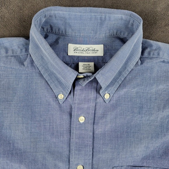 Brooks Brothers Other - Brooks Brothers Dress Shirt Mens 15.5 35 Blue White Stripe Button Up Long Sleeve